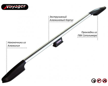 Рейлинги Voyager на Mitsubishi L200 2015— Арт. MASX-BAKR в Ульяновске